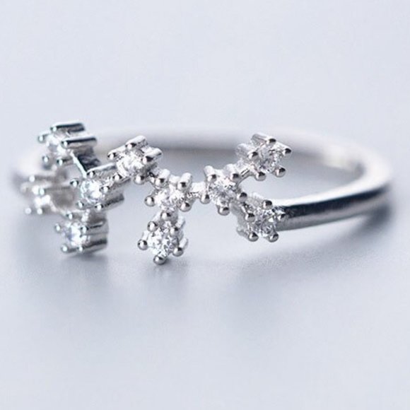 ❤️NWT Zodiac Constellations SAGITTARIUS Silver Resizable Ring For Women, F182 - Picture 6 of 7